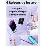 Charger l'image dans la galerie, Mini Power Bank 2-en-1 – Ultra-Rapide et Durable (5000mAh), compatible iPhone & Android type C